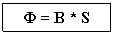 Cuadro de texto: Ф = B * S